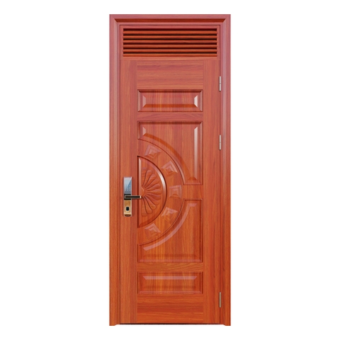 Cửa thép vân gỗ 1 cánh ô nan chớp LP-1C-03