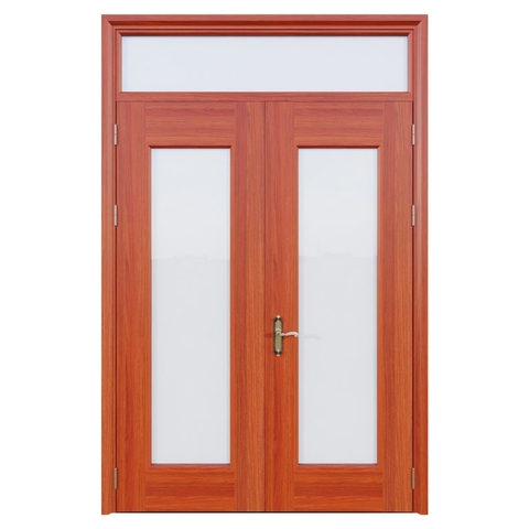 Cửa thép vân gỗ Jagning 2 cánh cân LP-2D-05