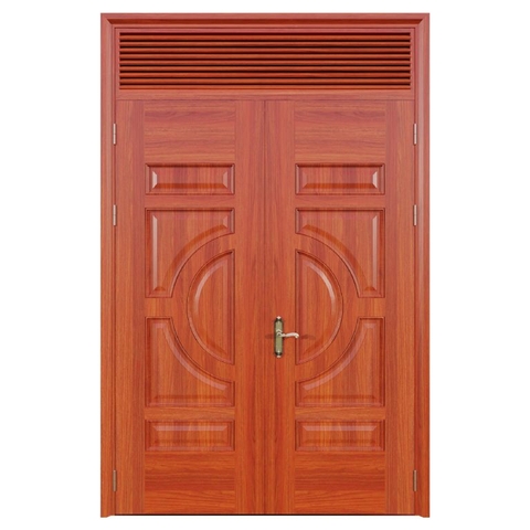 Cửa thép vân gỗ Jagning 2 cánh cân LP-2D-08