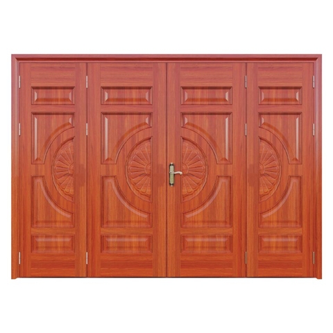 Cửa thép vân gỗ Jagning mã LP-4D-02
