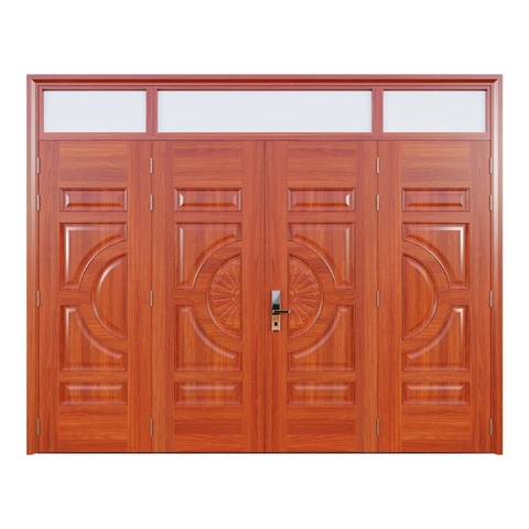 Cửa thép vân gỗ Jagning 4 cánh cân LP-4D-04