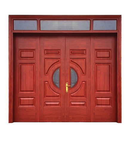 Cửa thép vân gỗ Jagning 4 cánh cân LP-4D-06