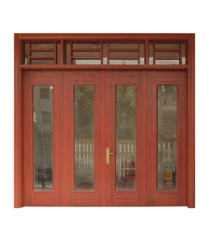 Cửa thép vân gỗ Jagning 4 cánh cân LP-4D-08