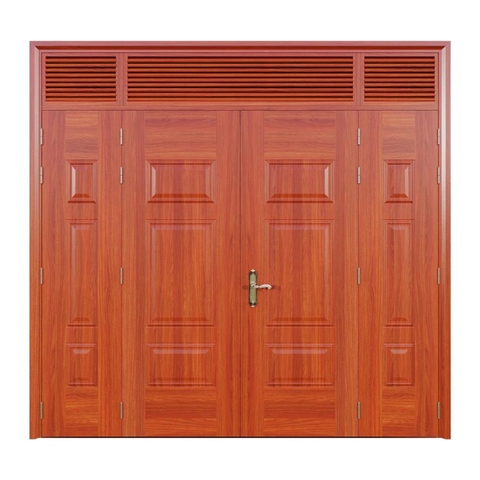 Cửa thép vân gỗ Jagning 4 cánh lệch LP-4L-04