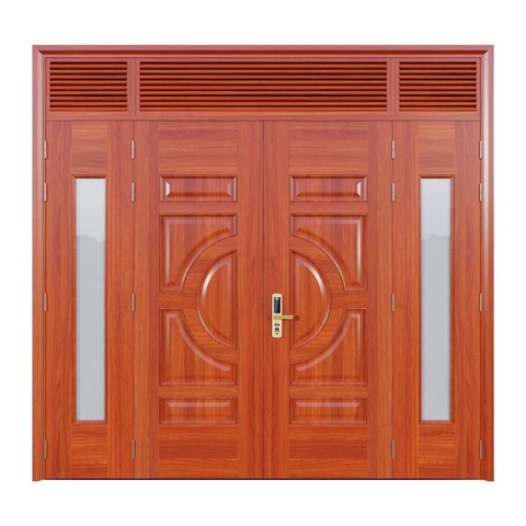 Cửa thép vân gỗ Jagning 4 cánh lệch LP-4L-05