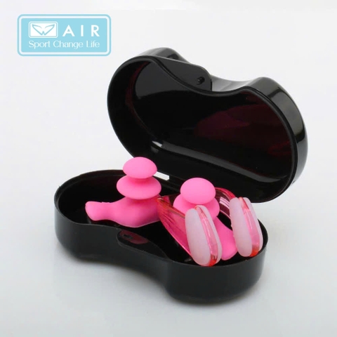 Bịt Tai xoắn kép + Kẹp mũi chống nước khi bơi