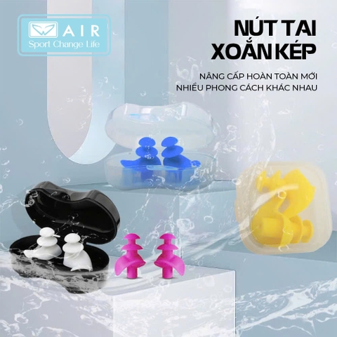 Bịt tai xoắn kép chống nước 100% khi bơi