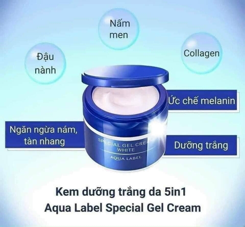 🌟 Kem Dưỡng Da AQUALABEL Special Gel Cream White 90g – 5 trong 1 tiện lợi từ Shiseido Nhật Bản Trắng sáng làn da – Dưỡng ẩm sâu – Cải thiện toàn diện chỉ trong một bước