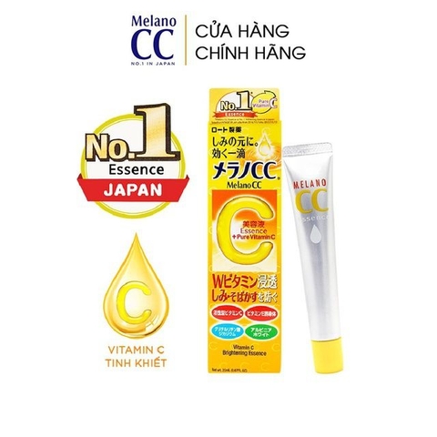 🍋 MELANO CC VITAMIN C ESSENCE 20ML – TINH CHẤT LÀM MỜ THÂM SẠM, SÁNG DA TỰ NHIÊN