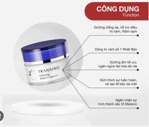 Kem Dưỡng Da ban đêm Transino Whitening Repair Cream EX 35g.