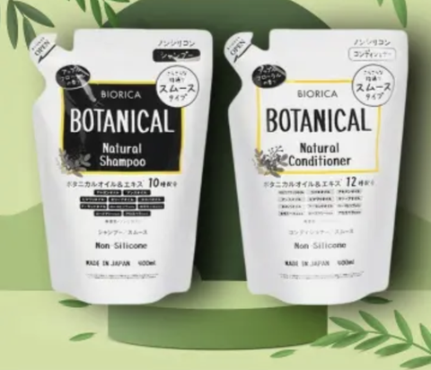 🍃Bộ Dầu Gội Và Dầu Xả BOTANICAL BIORICA Nhật Bản 400ml – Dịu Nhẹ Từ Thiên Nhiên. “Chăm sóc tóc mềm mượt mỗi ngày từ chiết xuất thực vật thuần khiết”
