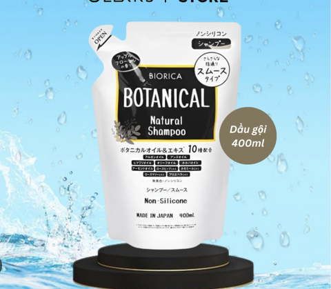 🍃Bộ Dầu Gội Và Dầu Xả BOTANICAL BIORICA Nhật Bản 400ml – Dịu Nhẹ Từ Thiên Nhiên. “Chăm sóc tóc mềm mượt mỗi ngày từ chiết xuất thực vật thuần khiết”