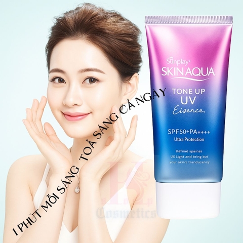 💖 KEM CHỐNG NẮNG NÂNG TONE TỨC THÌ – BẢO VỆ DA TOÀN DIỆN CẢ NGÀY DÀI -  SKIN AQUA TONE UP UV ESSENCE SPF50+ PA++++ (80G)