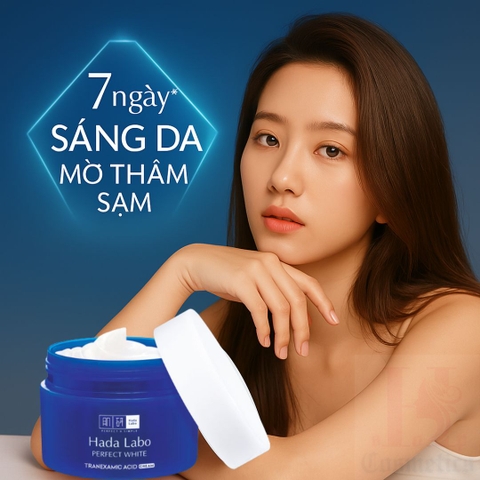 💙 HADA LABO PERFECT WHITE CREAM 50G – TRẮNG SÁNG DA CHỈ SAU 7 NGÀY, GIẢM THÂM SẠM RÕ RỆT