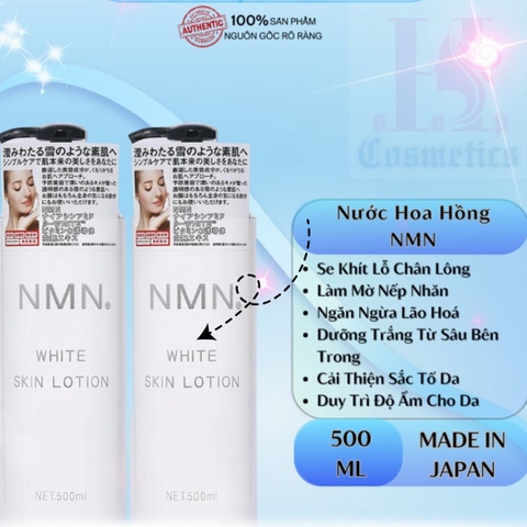 💧 NMN WHITE SKIN LOTION NHẬT BẢN 500ML – DƯỠNG ẨM SÂU, GIẢM THÂM, SÁNG DA TỪ BÊN TRONG