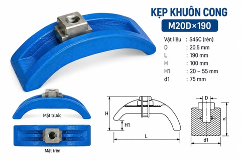 Kẹp Khuôn Cong M20D×190
