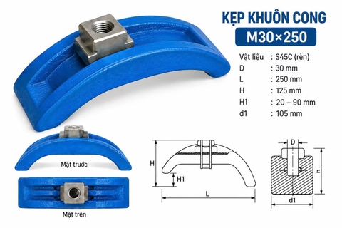 Kẹp Khuôn Cong M30×250