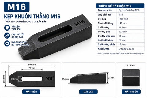 Kẹp Khuôn Thẳng M16