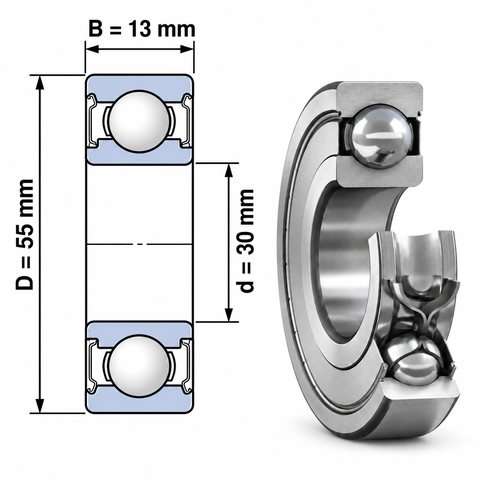 Vòng bi cầu rãnh sâu 6006