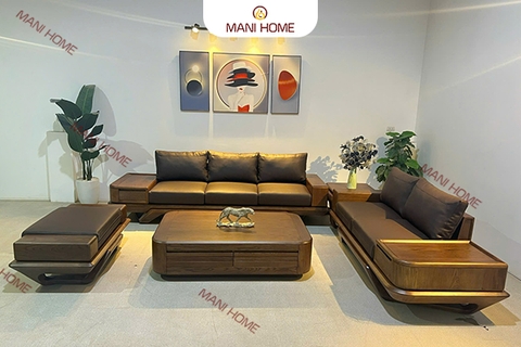 BỘ SOFA GỖ SỒI MTKC006 CAO CẤP