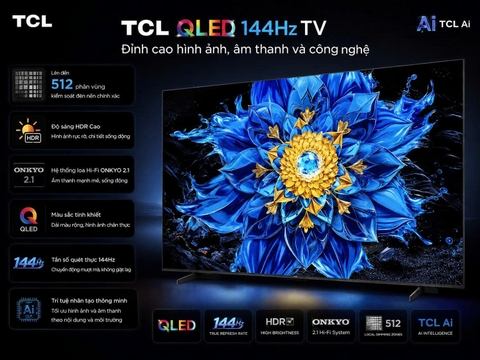 Google Tivi TCL QD-Mini LED 4K 98 Inch 98P8LS
