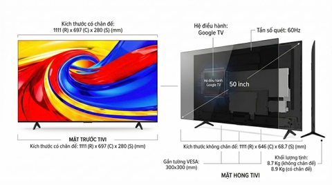 Google Tivi TCL QLED 50 Icnh 50P7L