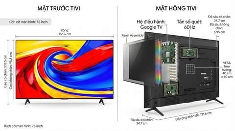 Google Tivi TCL QLED 75 Icnh 75P7L