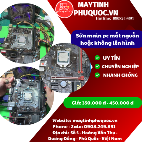 Sửa mainboard PC mất nguồn hoặc không lên hình
