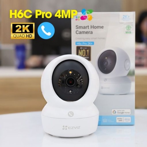 Camera EZVIZ H6C Pro 4MP – Quay 360°, Đàm thoại, Phát hiện chuyển động, Chính hãng