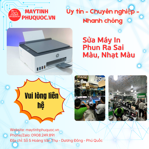 Máy In Phun Ra Sai Màu, Nhạt Màu – Dịch Vụ Sửa Chữa Phú Quốc | Máy Tính Phú Quốc | Vi Tính Hải Đăng