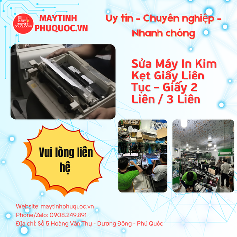Máy In Kim Kẹt Giấy Liên Tục – Giấy 2 Liên / 3 Liên – Dịch Vụ Sửa Chữa Phú Quốc | Máy Tính Phú Quốc | Vi Tính Hải Đăng