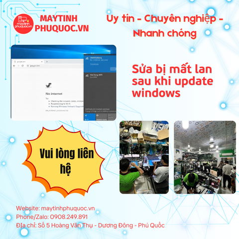 Sửa bị mất lan sau khi update windows - Dịch Vụ Sửa Chữa Laptop Phú Quốc | Máy Tính Phú Quốc | Vi Tính Hải Đăng