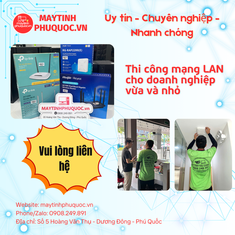 Thi công mạng LAN cho doanh nghiệp vừa và nhỏ – Dịch Vụ Thi Công Lắp Đặt Phú Quốc | Máy Tính Phú Quốc | Vi Tính Hải Đăng