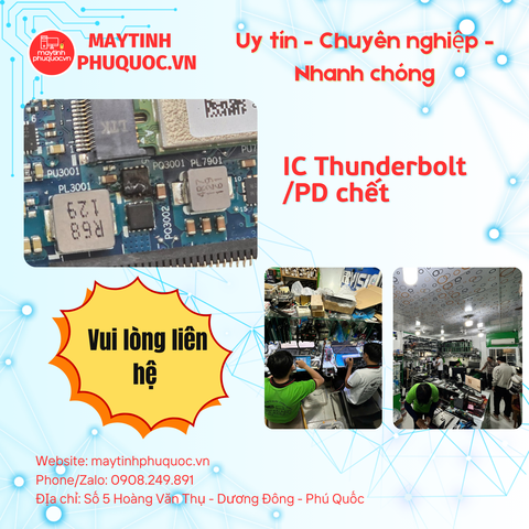 IC Thunderbolt/PD chết – Dịch Vụ Sửa Chữa Phú Quốc | Máy Tính Phú Quốc | Vi Tính Hải Đăng
