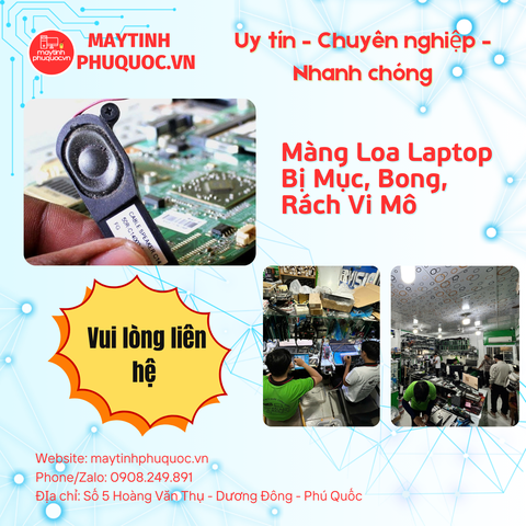 Màng Loa Laptop Bị Mục, Bong, Rách Vi Mô – Dịch Vụ Sửa Chữa Phú Quốc | Máy Tính Phú Quốc | Vi Tính Hải Đăng