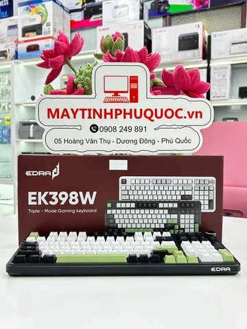 Bàn phím Edra EK398W Black-White-Green