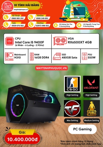 PC Gaming Intel Core i5 9400F | GT1030 2GB – Cấu hình mạnh, giá tốt tại Phú Quốc