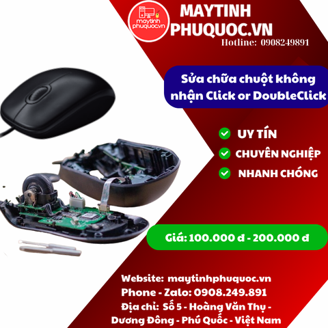 Sửa chữa chuột không nhận Click or DoubleClick - Dịch vụ sửa chữa phụ kiện PC & Laptop | Máy Tính Phú Quốc | Vi Tính Hải Đăng