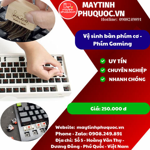 Vệ sinh bàn phím cơ - phím gaming  - Dịch vụ vệ sinh bàn phím cơ | Vi Tính Phú Quốc | Máy Tính Phú Quốc | Vi Tính Hải Đăng