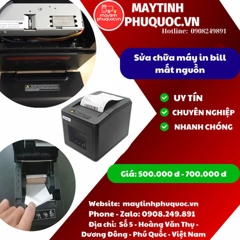 Sửa máy in bill mất nguồn  - Dịch vụ sửa chữa máy in bill | Vi Tính Phú Quốc | Máy Tính Phú Quốc | Vi Tính Hải Đăng