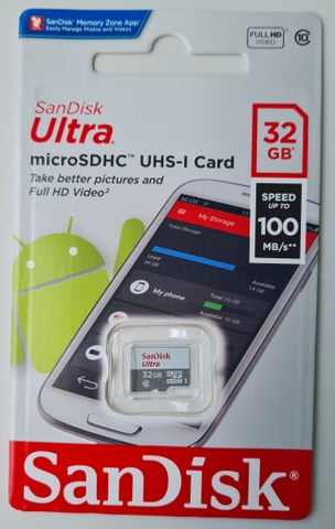 Thẻ Nhớ MicroSD Sandisk 32GB Class 10 – Tốc Độ 100MB/s