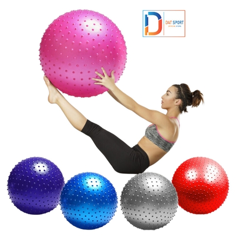 Bóng Tập Yoga Gym Trơn - Bóng Yoga Có Gai Massage Size 65cm Cao Cấp