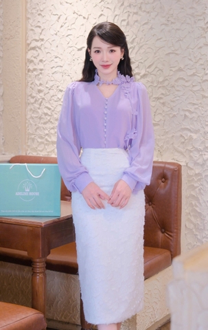 ADELINE HOUSE- Peony Violet Blouse TK139