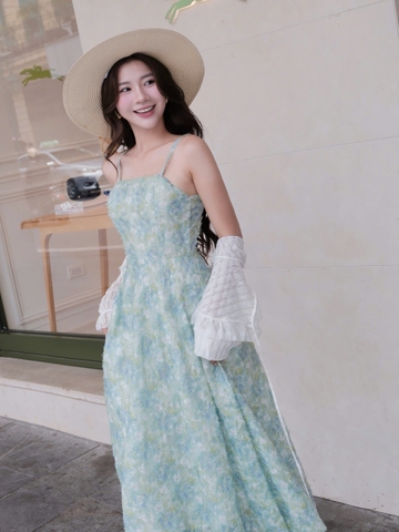 ADELINE HOUSE- Đầm 2 Dây Hoa cúc Xanh Dịu Dàng Phong Cách Pháp – TK82.1+ TK89.1 SIZE XS S M L XL 2XL 3XL 4XL