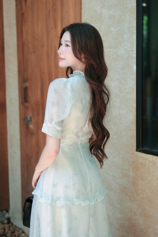 ADELINE HOUSE- Đầm Voan Tiểu Thư Xanh Mint/ Thanh Lịch- TK65
