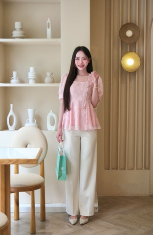 ADELINE HOUSE- SET ÁO VOAN TIỂU THƯ + QUẦN DÀI THANH LỊCH/ SET ĐỒ CÔNG SỞ/ THANH LỊCH- TK181.2 + TK189.1 SIZE XS S M L XL 2XL 3XL 4XL