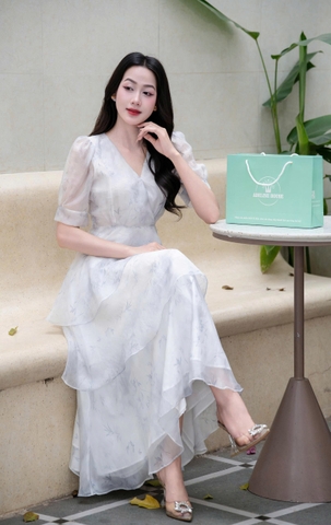 ADELINE HOUSE - VÁY HOA CỔ CHỮ V THANH LỊCH – NHẸ NHÀNG TK114.2