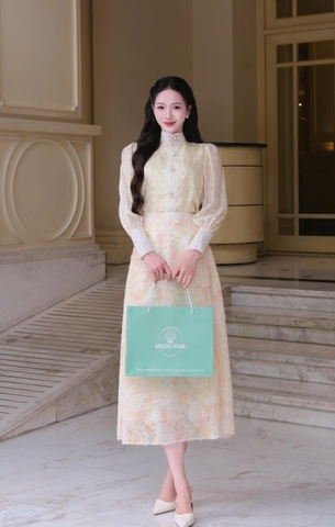 Adeline house - Chân váy "Soft Bloom" hoa vàng - TK157.2