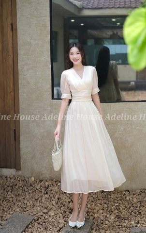 ADELINE HOUSE- Đầm Voan Be Xinh Xinh Thanh Lịch Dáng Midi- TK39.2