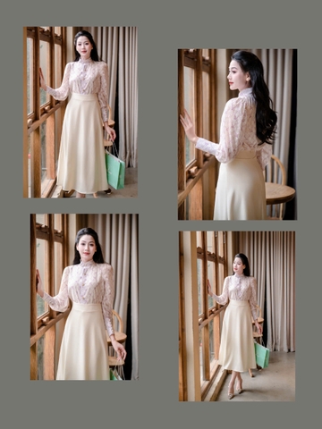 ADELINE HOUSE- SET VÁY CÔNG SỞ TÍM NHẸ, NHẸ NHÀNG – THANH LỊCH MÀ VẪN RẤT TÔN DÁNG- TK175.3 + TK162.3